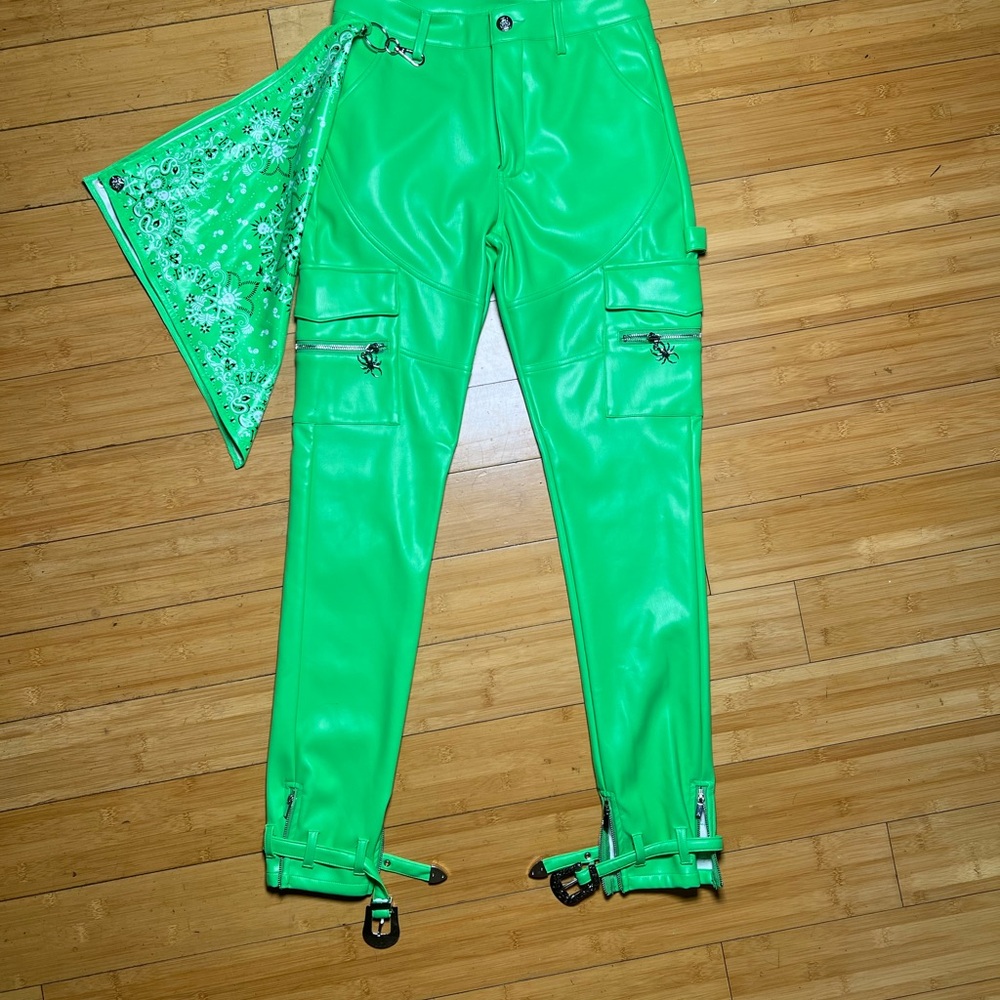 Guapi Green Leather Pants
